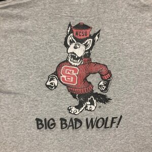 NCSU Wolfpack Big Bad Wolf Graphic Tee Fruit‎ of the Loom Men's Size XL